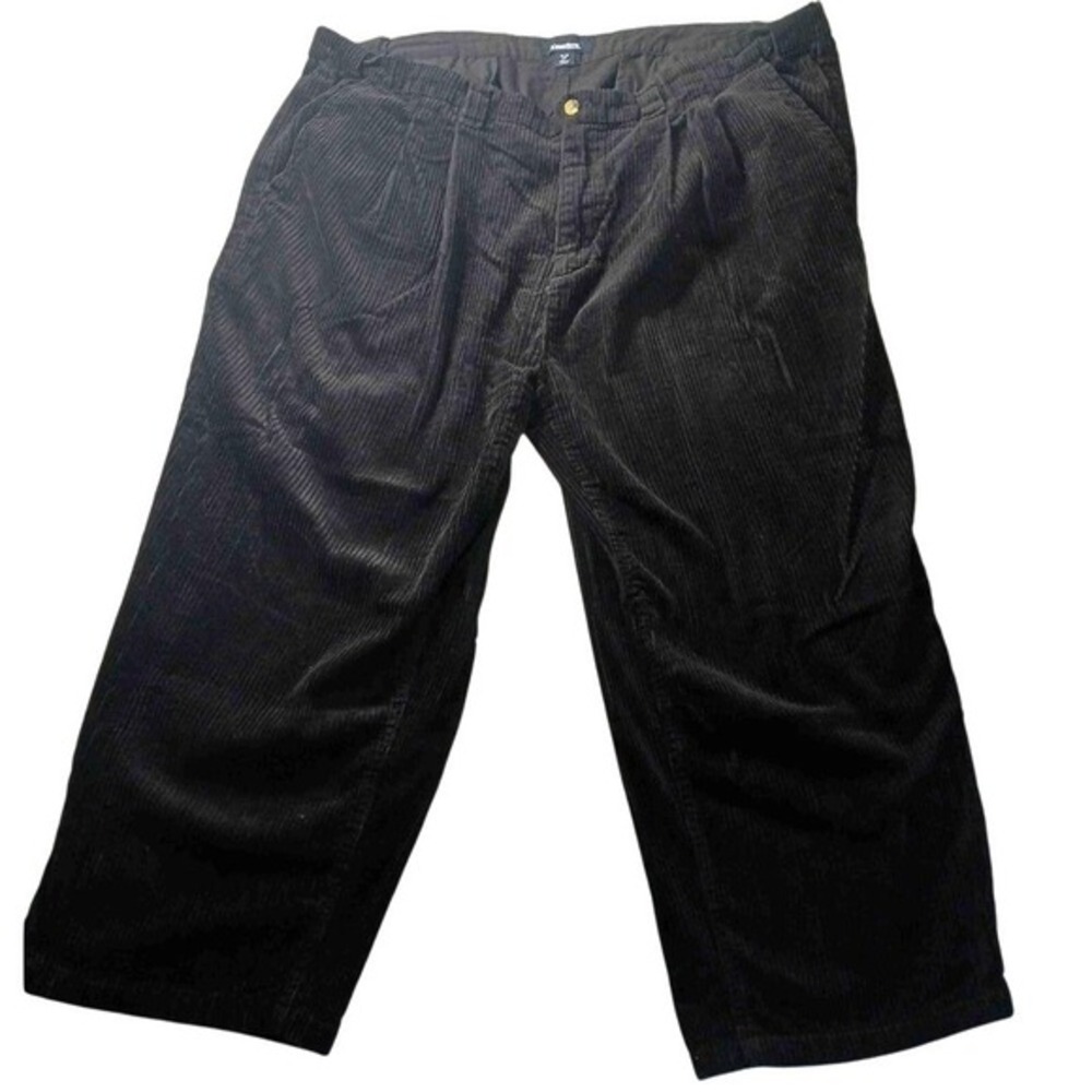 KingSize Corduroy Pleated‎ Pants 43x23 Short Inseam Altered Dark Academia Cozy